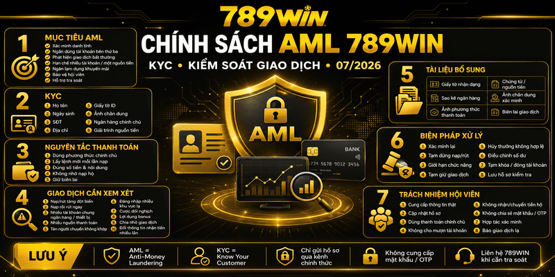 Chính Sách AML 789WIN – Kiểm Soát Giao Dịch Và Xác Minh Danh Tính