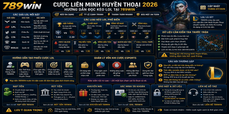 Cược Liên Minh Huyền Thoại – Hướng Dẫn Đọc Kèo LoL 2026