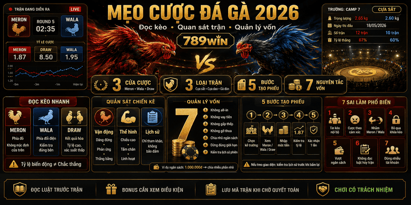 Mẹo Cược Đá Gà – Cách Quan Sát Trận Và Đọc Kèo 2026