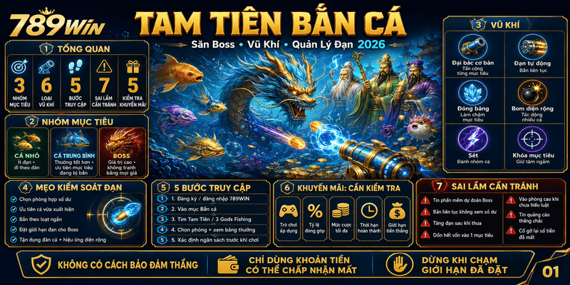 Tam Tiên Bắn Cá – Hướng Dẫn Săn Boss Và Quản Lý Đạn 2026